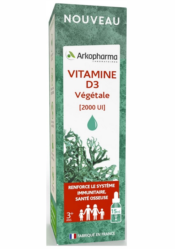 Arkopharma Vitamine D3 Végétale 2000UI Gouttes 15ml